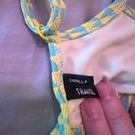 Triangl yellow/blue bikini top Photo 1