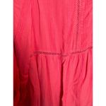 Fever V Neck Boho Blouse Open Knit Cover up Size Large Coral Fall Photo 2