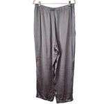 Madewell NWT Straight Leg Full Length Satin Pants Pull On Gray Womans Sz Medium Photo 4
