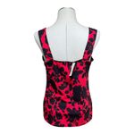 Ann Taylor  Sleeveless Scoop Neck Top Red Black Large Photo 3