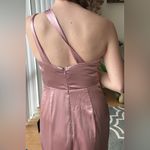 Lulus  On the Guest List Mauve Satin One-Shoulder Maxi Dress, Size Small Photo 10