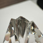 Crystal Rose Bud Flower Stem Brooch Pin Gold Tone & Clear Photo 6