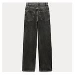 ZARA wide leg Jeans STRAIGHT leg High RISE Washed Black COLLECTION 6 Womens NWOT Photo 3