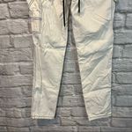 Roberto Cavalli Vintage Y2K  Lace Up Back Ankle Zip White Pants EU 40 (US 10) Photo 5