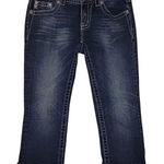 Miss Me Medium Wash Blingy Capri Jeans JP5455P, Size 27, New With Tag Photo 0