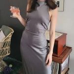 Reformation Casette Gray Dress Photo 1