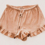 Mikey & Joey Cream Terry Ruffle Shorts – Soft Girl Lounge Aesthetic (Size S) Photo 0