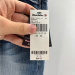 Buckle Miss me Y2K 90s 2000s blue  distress embroidered bootcut jeans 29x33 Long Photo 10