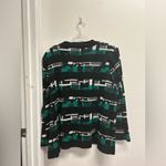 Ming Wang  Black and Green Knit Cardigan Photo 4