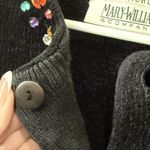 Lisa Nichols Mary William & Co Black Jeweled Cardigan Sweater Medium Photo 5