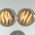 Vintage Round Dome Funky Retro Boho Clip On Earrings Photo 1