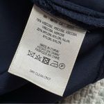 Anthropologie Maeve  Royal Blue Crushed Velvet Tie-Neck Button Down Tunic Shirt 2 Photo 9