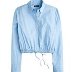 J.Crew  - NWT Cropped Fitted Waist Button Down Stripped Shirt Blouse Sz Xs Photo 2