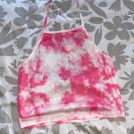 SheIn Pink Tie Dye Halter Top Photo 0