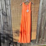 STAUD Benedetta Maxi Dress Nectarine Small Orange Photo 6