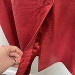 Vintage Large Leather Trench Coat Red Buttery Soft Supple G Photo 8