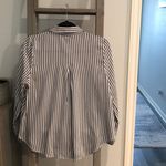 Leith  Blue & White Long-sleeve Shirt Photo 1