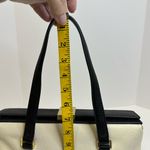 Isaac Mizrahi New York White & Black Pebbled Leather Handbag with Gold Hardware Photo 10