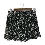 ZARA  Black Daisy Floral Mini Skort M Photo 11