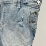 Old Navy distressed medium wash denim blue jean shortalls overalls size XS Photo 3