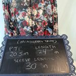 Elan  Vibrant Sheer Floral Tie-Front Work Blouse Size M Photo 7