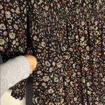 Boden Brown Floral Long Sleeve Smocked Mini Dress Ditsy Notch V Preppy Chic 8R Size 8 Photo 5