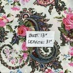 Victoria's Secret Victoria’s Secret Women’s Size P XS Vintage Paisley Printed Chemise w Cream Lace Photo 5