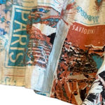 Urban Outfitters Travel Print Shorts Romper Open Tie Back Flowy Size Small Women Photo 5