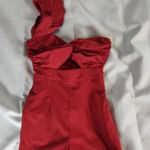 Bebe  Red One Shoulder Romper Photo 0