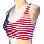 Xhilaration Xhileration cute patriotic short stretchy top with sexy back design!! Photo 3