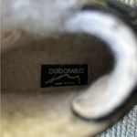 Vintage Outdorables Black Genuine Suede Wool Sheepskin Flat Ankle Boots Booties Size 8 Photo 5