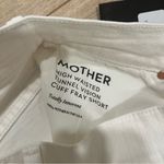 NWT Mother Superior High Waisted Tunnel Vision Cuff Fray Short White Size 27 Photo 5