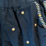 Madewell  Black Embroidered Cotton Modal Pull On Shorts Size‎ S Photo 1