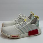 Adidas  White Sneakers with Red and Yellow Details Photo 3