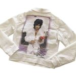 Via Penny Lane Reworked Apparel | Prince Graphic Custom White Denim Jacket Size undefined Photo 9