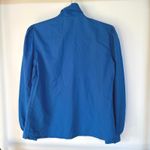 Vintage Royal Blue Office Blouse Prairie Modest Classic Career Western Summer Size M Photo 2