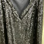 Faviana Navy Sequin Cut Out Prom Dress Photo 4