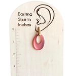 Laundry by Shelli Segal NWT Boho Beachy Vibe Gold Pink Coral Drop Earrings Photo 5