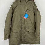 Columbia  Womens Insulated Hooded Parka Jacket Faux Fur Trim Green 2X Photo 0