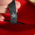 Who What Wear  Red Long Sleeve Ruffled Mock Neck Sweater Dress Size L Photo 10