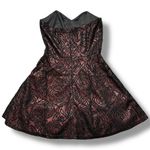 Charlotte Russe Women's Strapless Red Black Lace Overlay Dress Size M Valentine's Dark Romance Photo 2