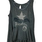 Free People Acid Wash Gray Sleeveless Tee T-Shirt Boho Grunge Festival Size S Photo 0