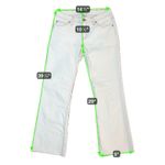 CAbi White Bootcut Jeans Size 6 Short Contrast Stitch Denim Raw Hem Western Boho Photo 3
