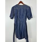 Pilcro Anthropologie  and the Letterpress Size 2 Belted‎ Blue Denim Romper Photo 9