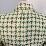 ZARA  Woman Textured Double-breasted Blazer Christmas Jacket Ecru Green Size M Photo 13