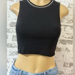ZARA  Black Tank Top with Silver Accents Photo 0