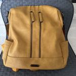 Cluci Mustard Yellow Backpack Faux Leather Preowned Photo 0