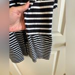 Lands’ End Hooded Cover up Dress Color Black Stripe Size M/P 10 Photo 3