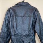 Jacqueline Ferrar VTG 90s Women’s Lambskin Leather Black 7/8 Sleeve Belt Jacket Photo 7