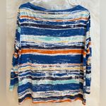 Striped Y2K off the shoulder striped shirt Blue Size M Photo 7